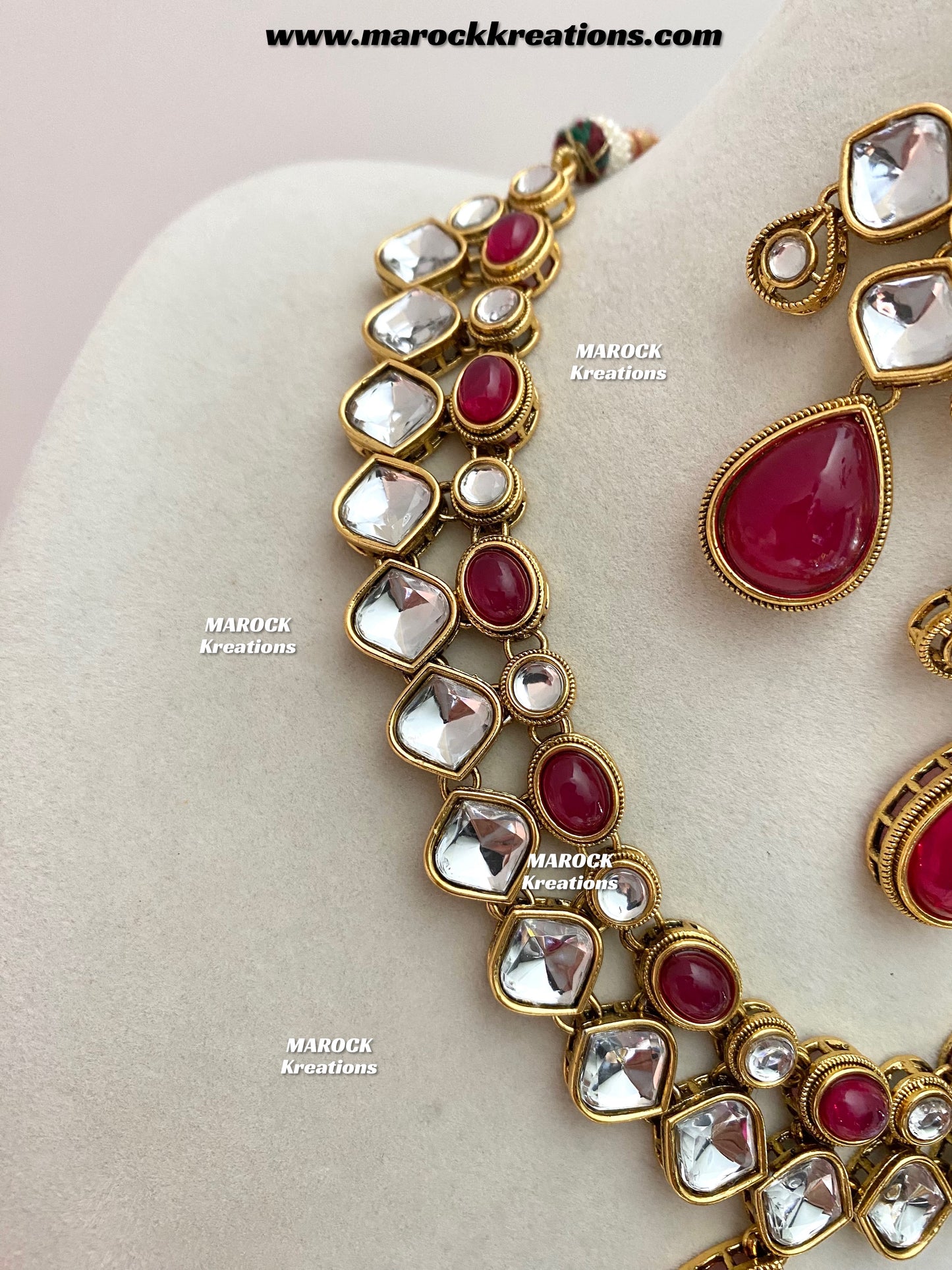 Romana Premium Quality Kundan Statement Necklace set