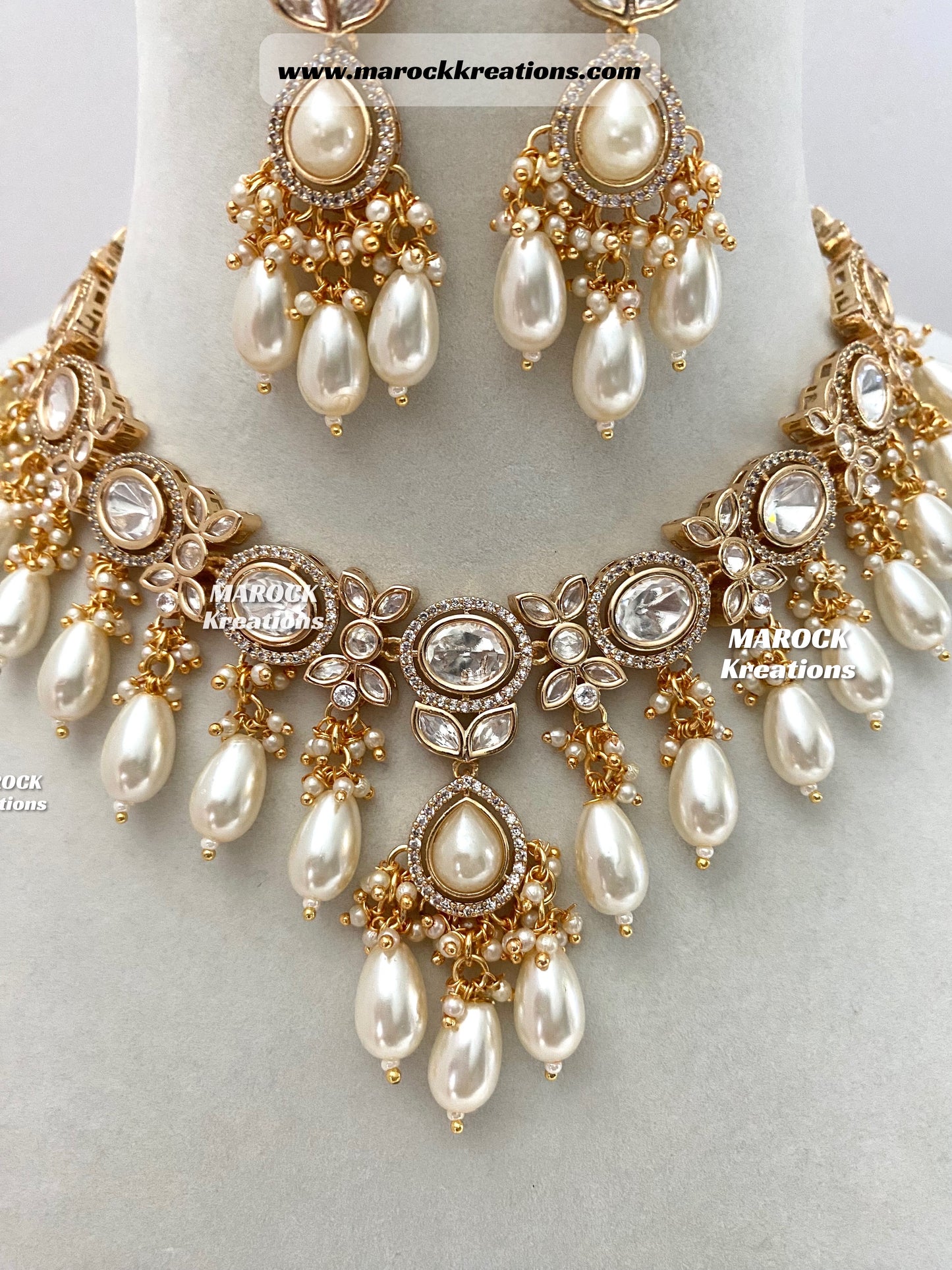 Premium Quality Tyani inspired Kundan gold plated Necklace set