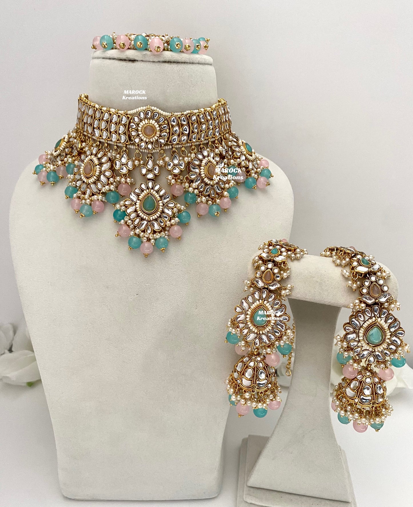 Bhavika Premium Quality Kundan choker/Necklace set
