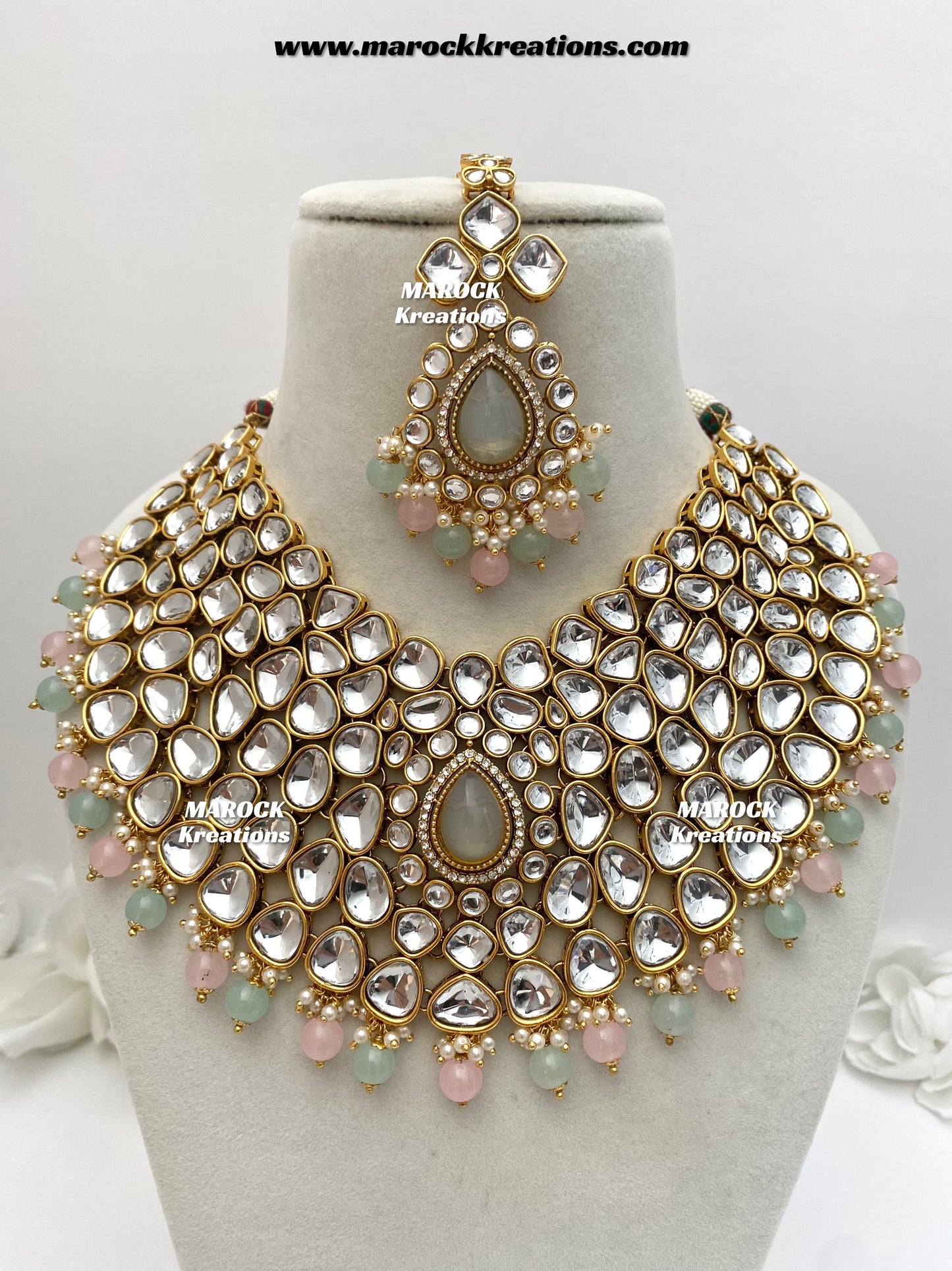 Ruhi Premium Quality Statement Kundan Necklace/Bridal set