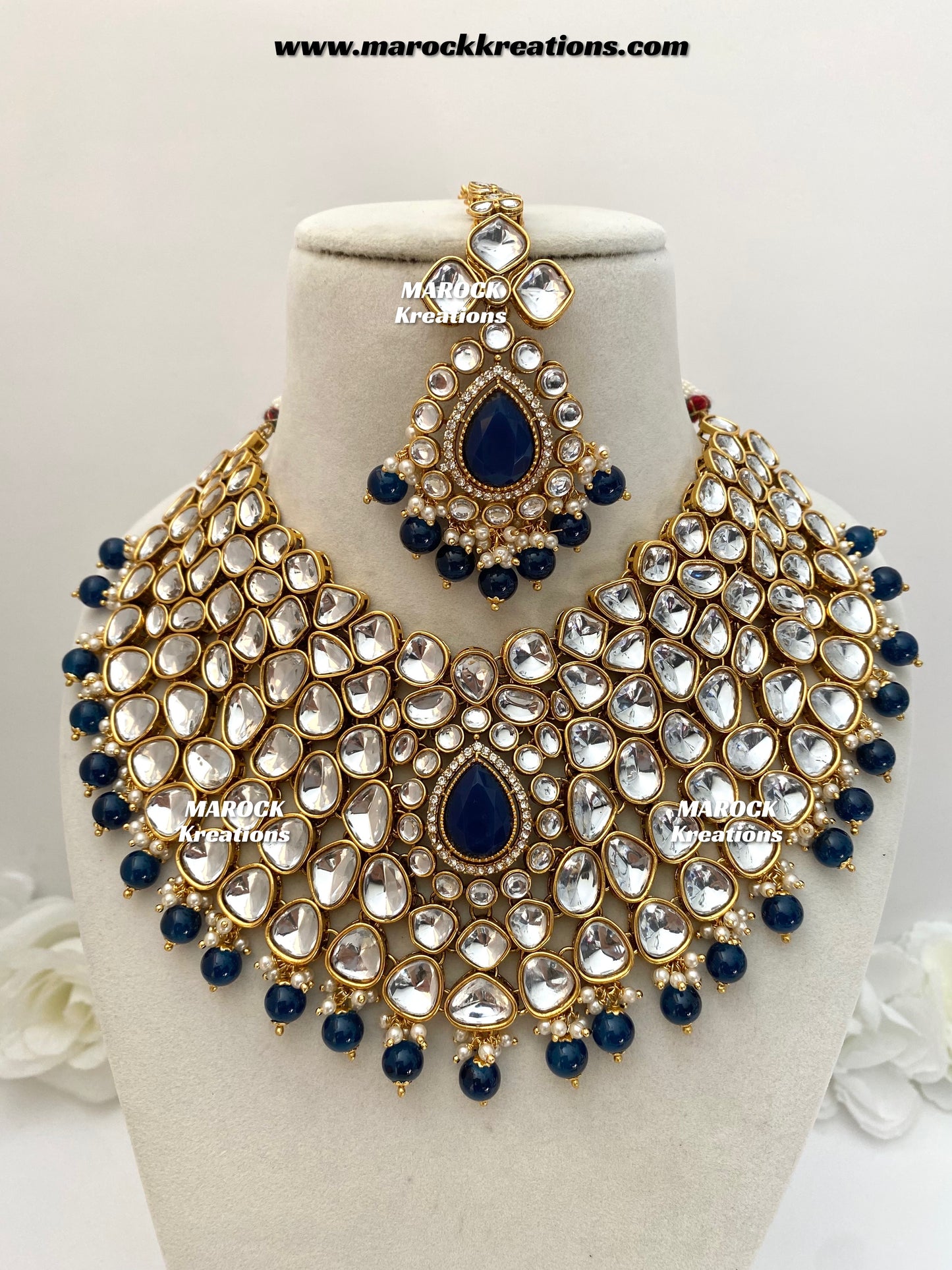 Ruhi Premium Quality Statement Kundan Necklace/Bridal set