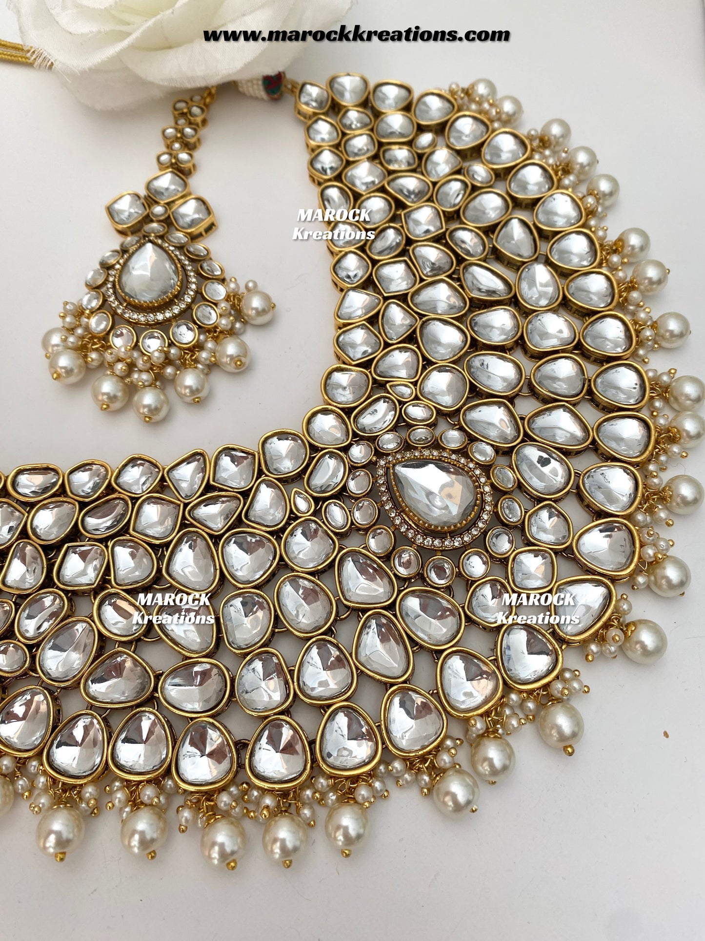 Ruhi Premium Quality Statement Kundan Necklace/Bridal set