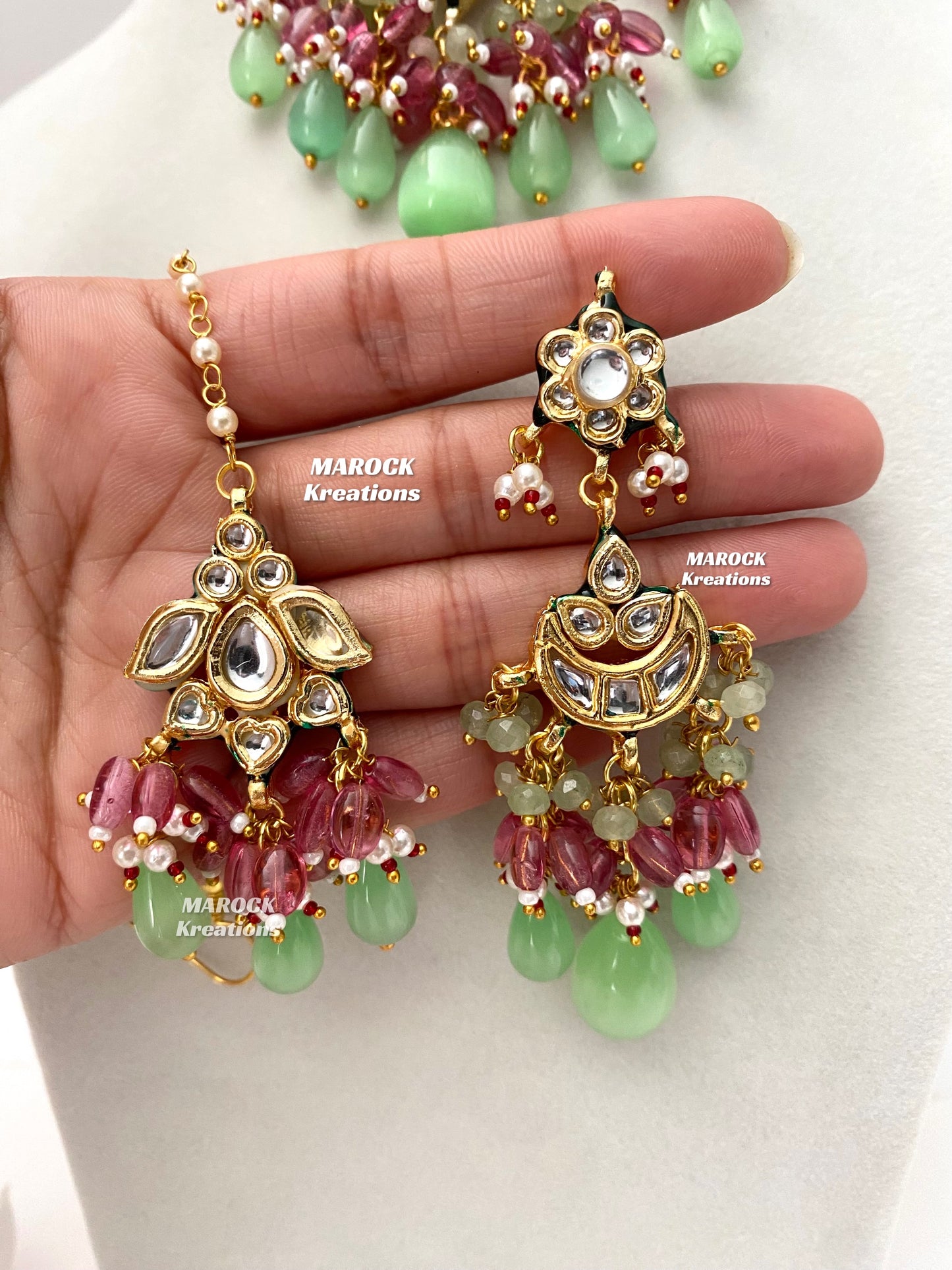 Brinda Premium Quality Kundan Meenakari Statement Choker set