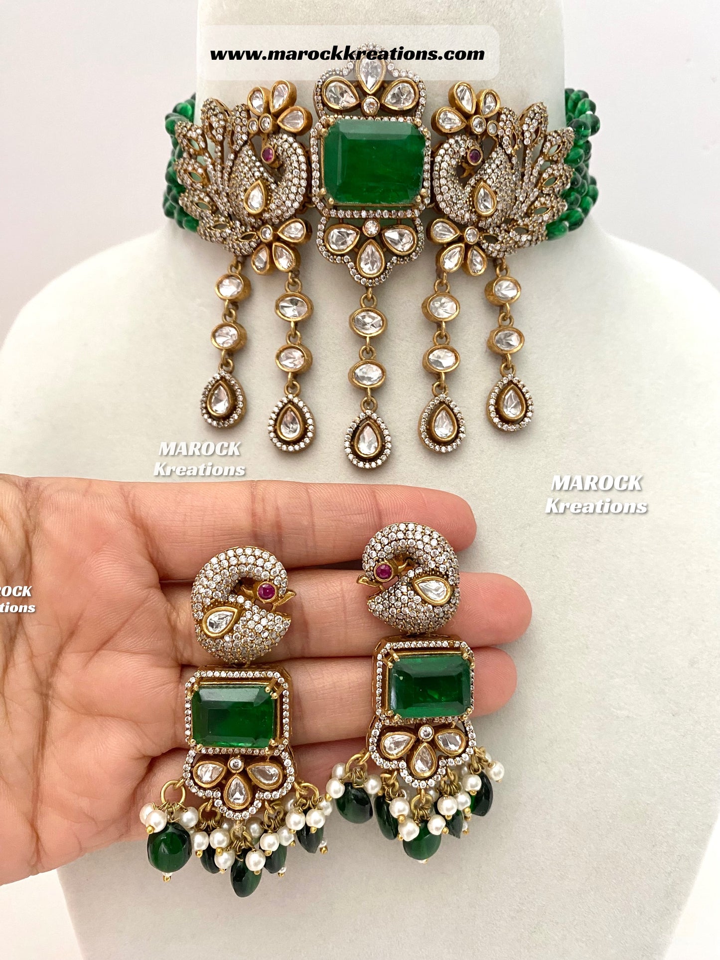 Premium Quality Tyani inspired Kundan gold plated statement choker set