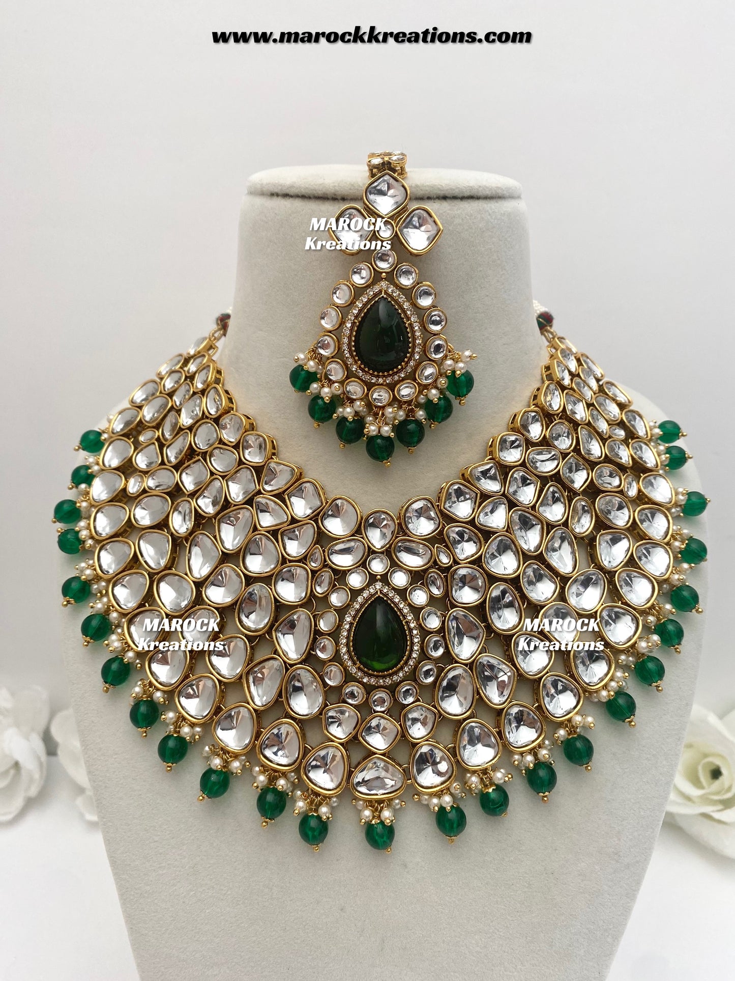 Ruhi Premium Quality Statement Kundan Necklace/Bridal set