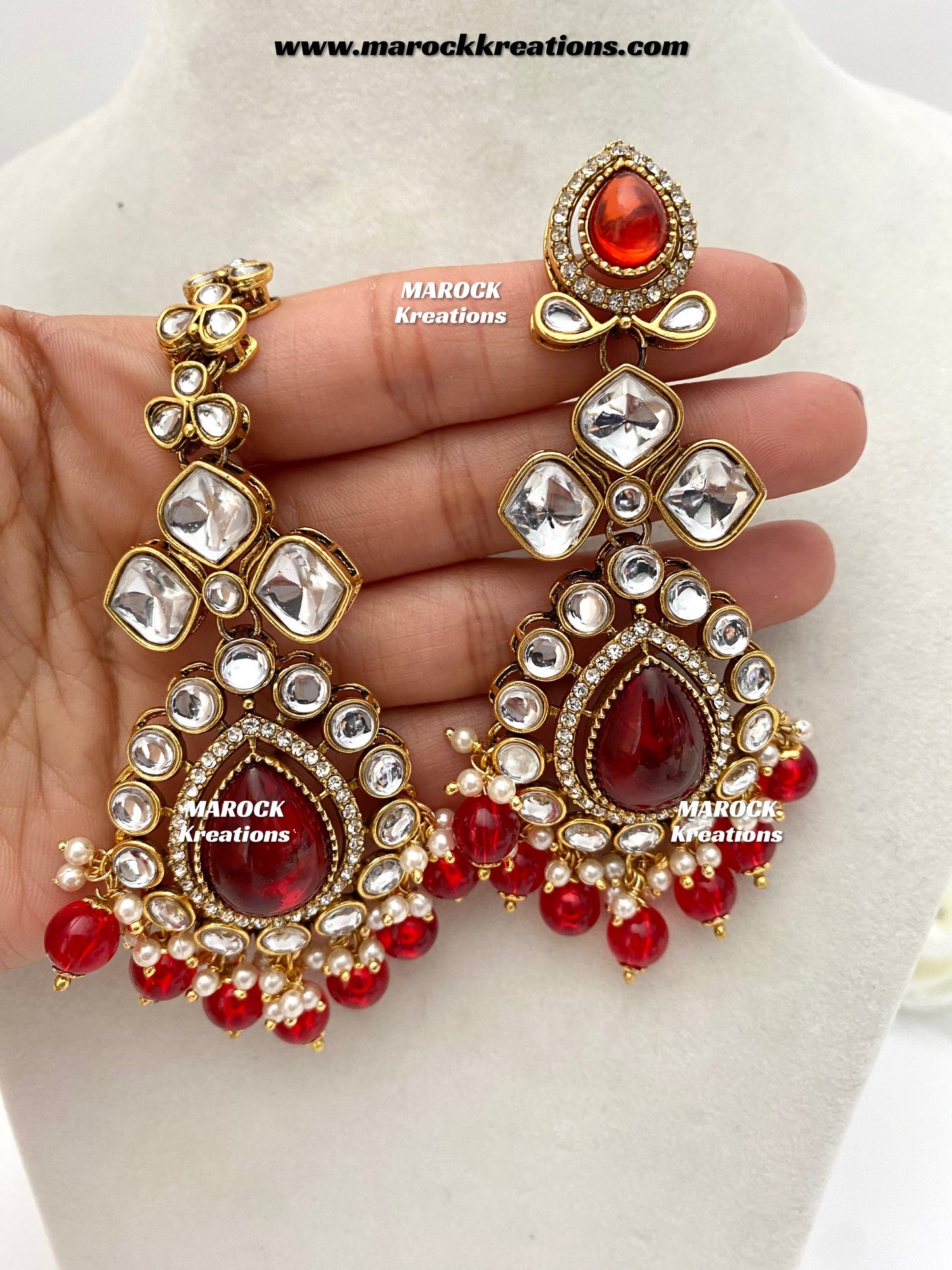 Ruhi Premium Quality Statement Kundan Necklace/Bridal set