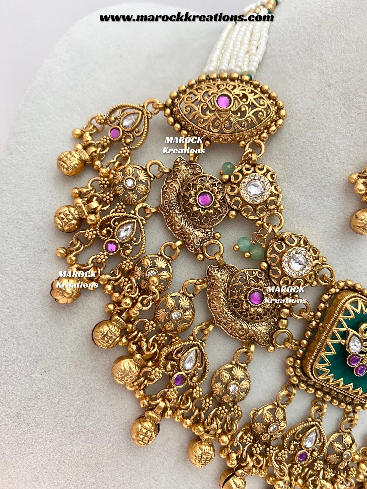 Jeena Premium Quality exclusive Gold Plated heritage necklace set