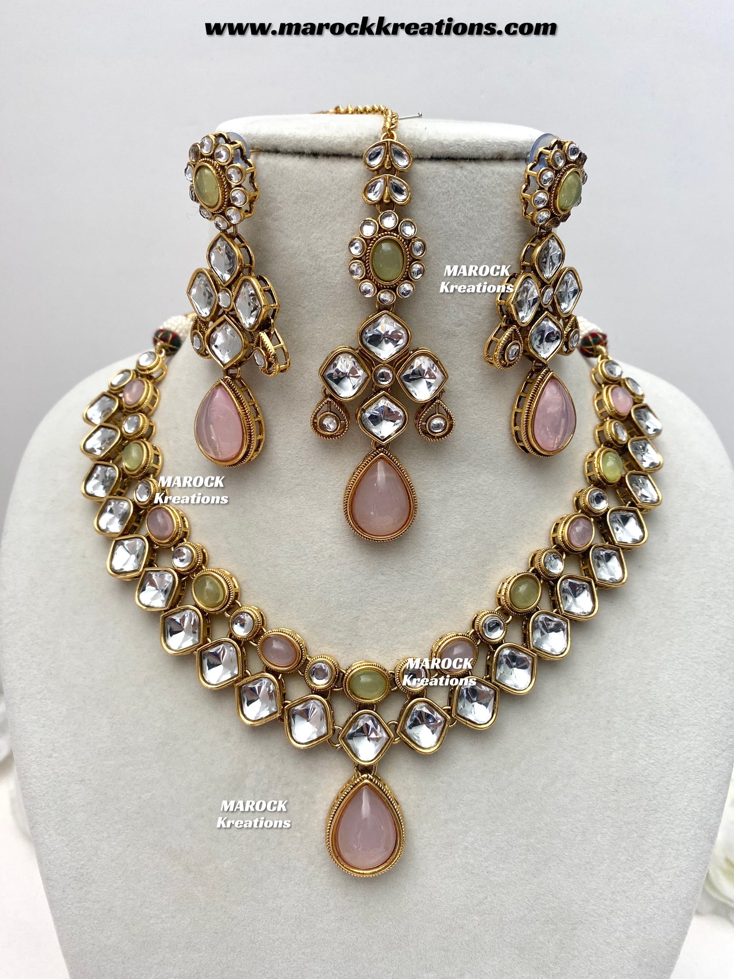 Romana Premium Quality Kundan Statement Necklace set