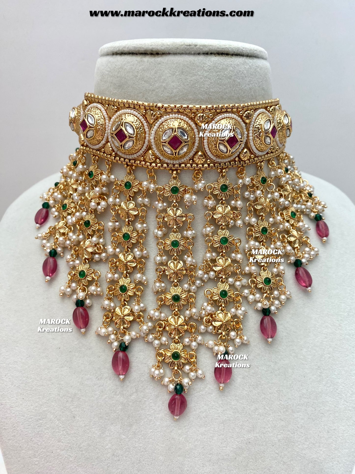 Nayeli Premium Quality Gold Plated statement choker set