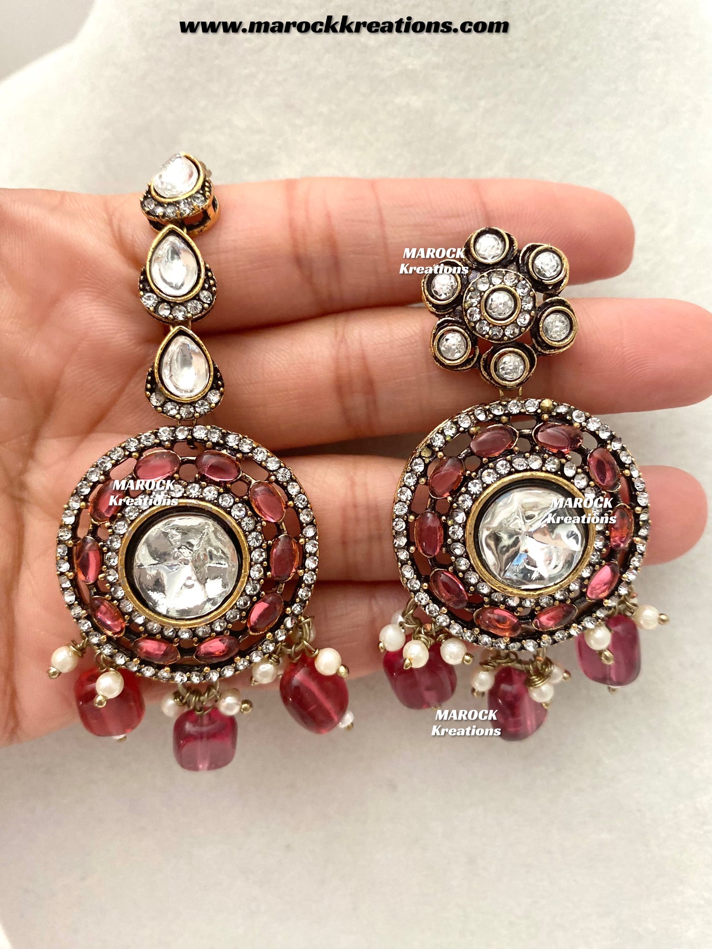 Luna Sabyasachi inspired Victorian Kundan Statement necklace set