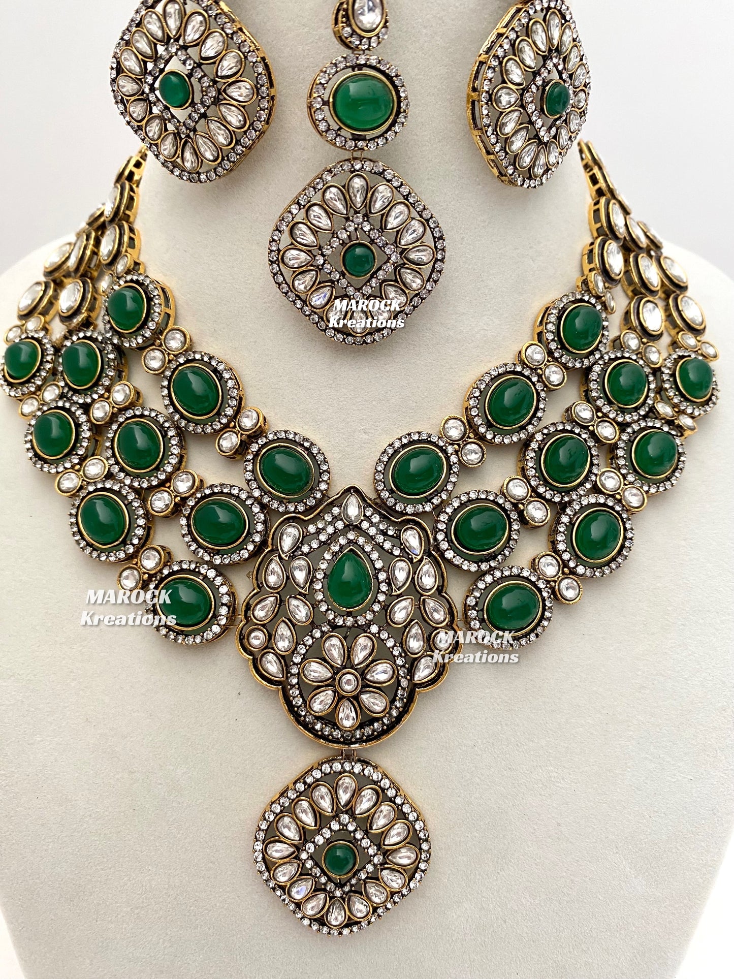 Jessie Tyani inspired Victorian Kundan Statement Necklace set