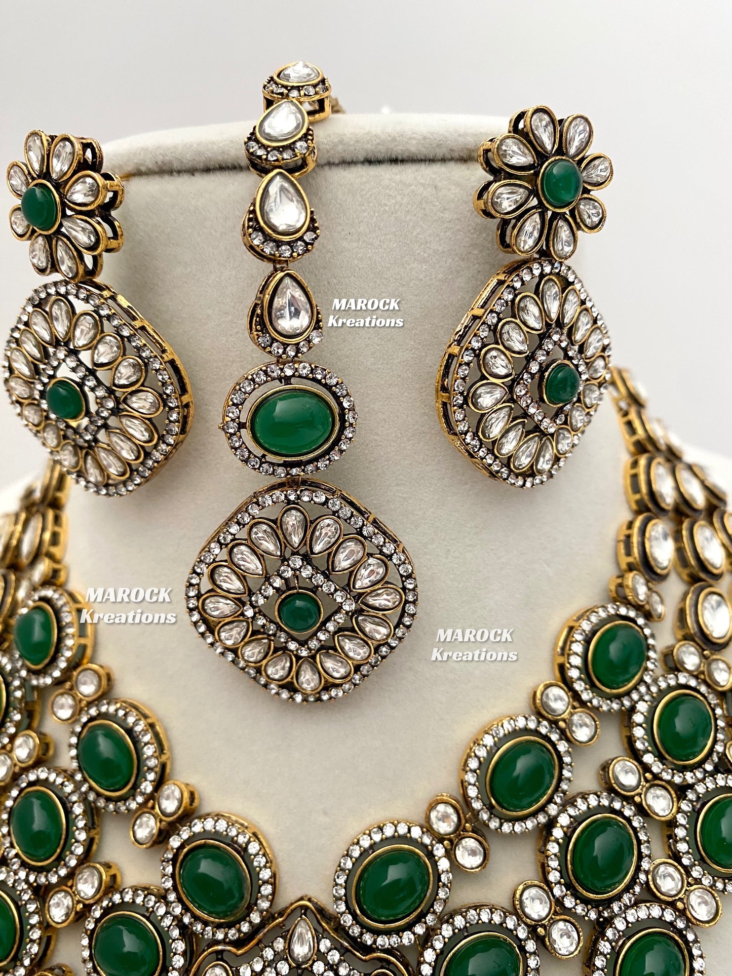 Jessie Tyani inspired Victorian Kundan Statement Necklace set