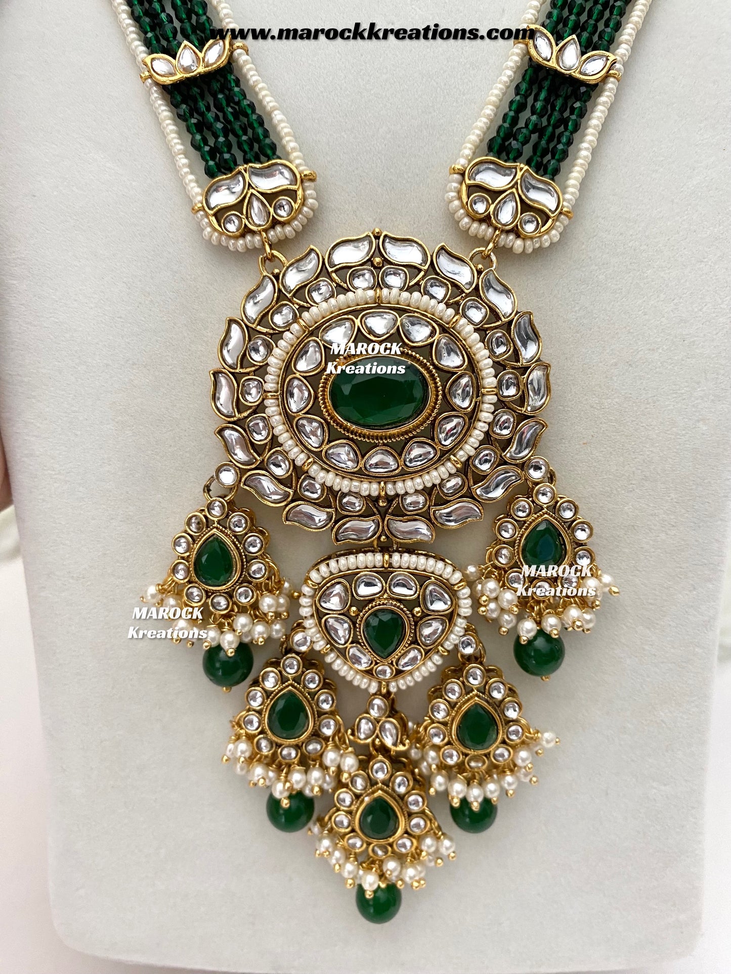 Neela Premium Quality Kundan Statement Rani haar set