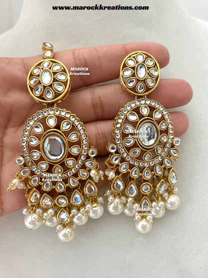 Iqra Premium Quality Kundan Meenakari Statement Necklace set