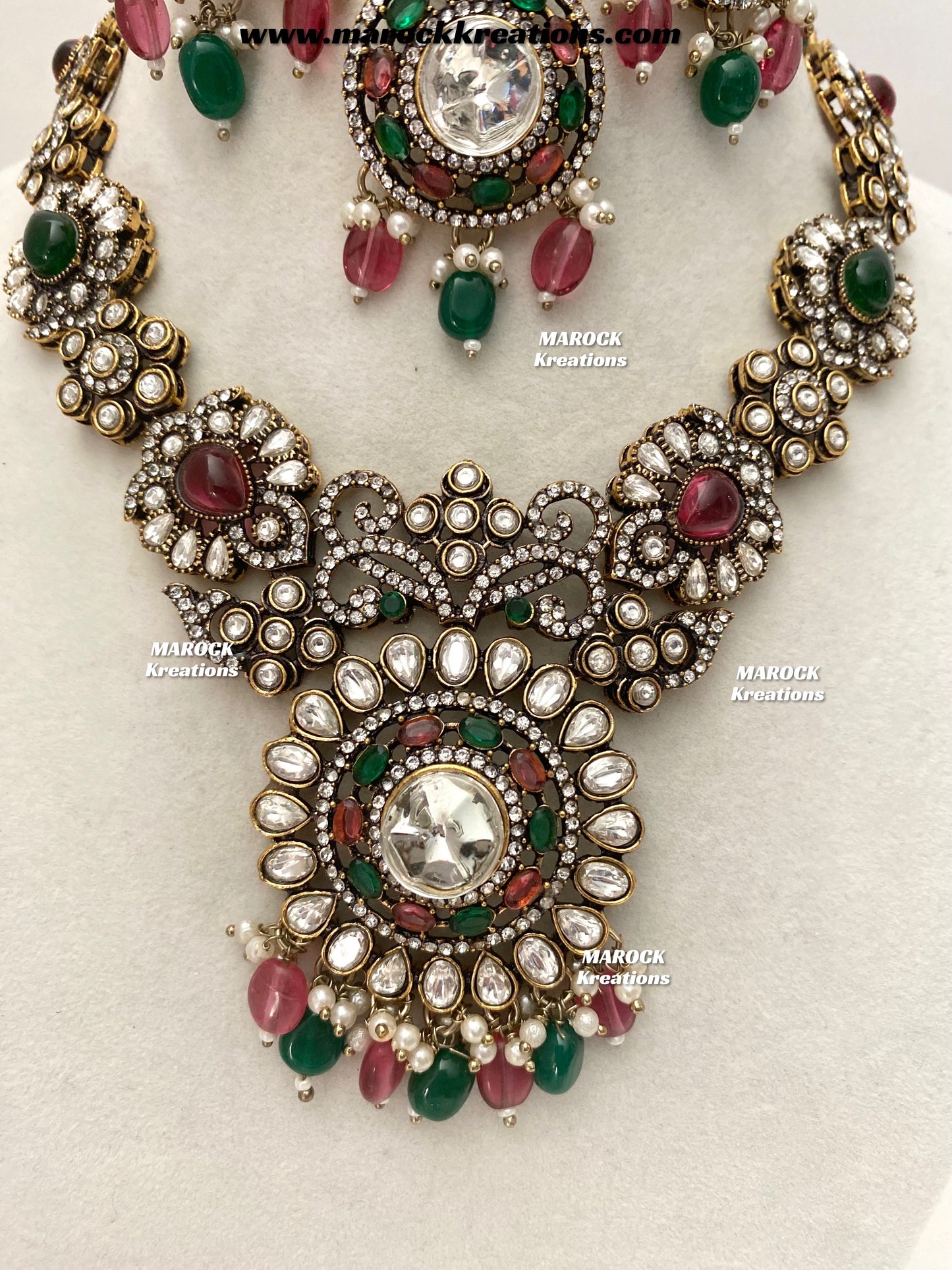 Luna Sabyasachi inspired Victorian Kundan Statement necklace set
