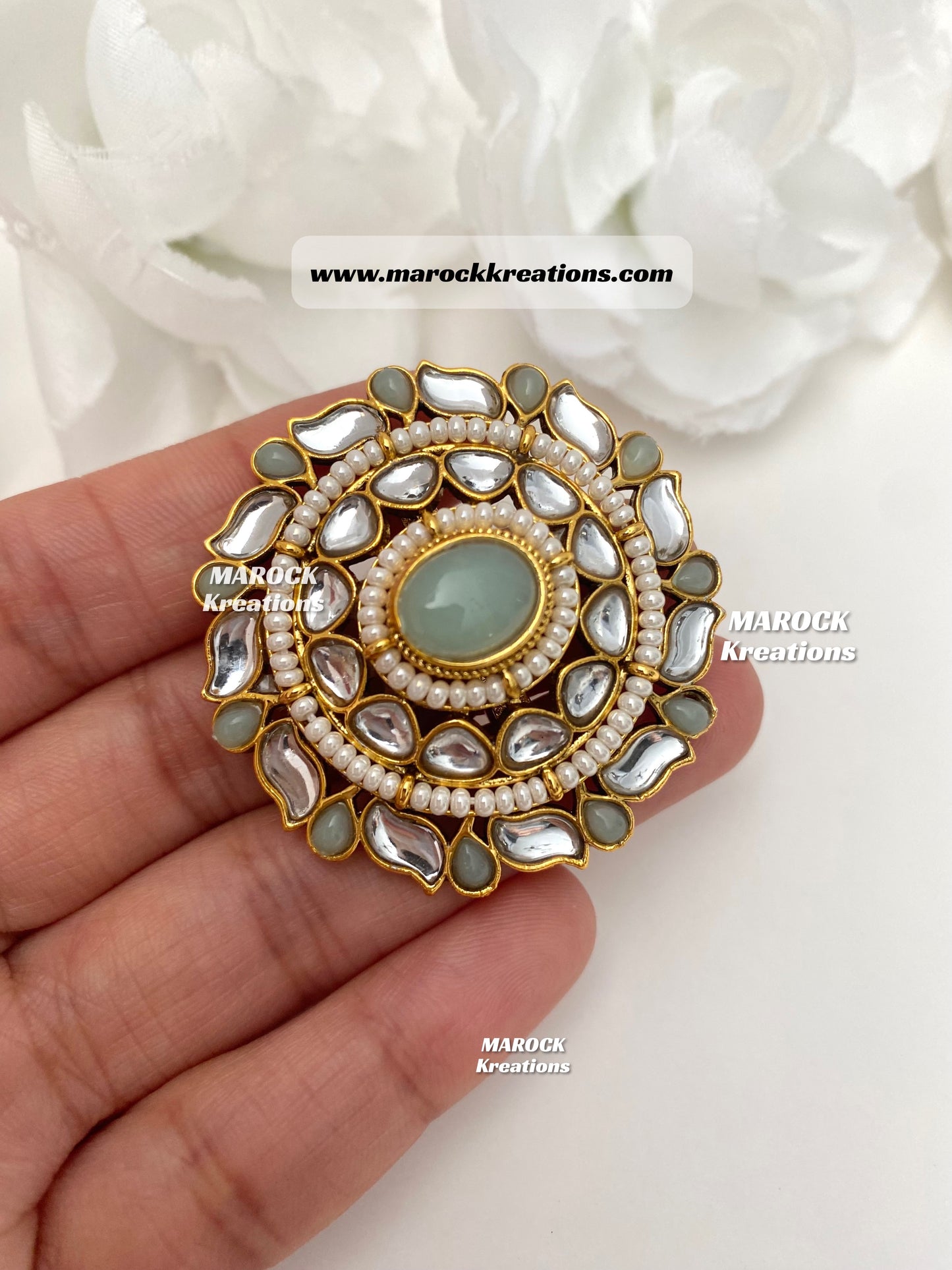 Kundan Statement adjustable Finger Rings