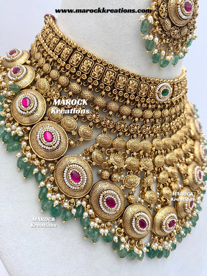 Navie Premium Quality Gold Plated Bridal set