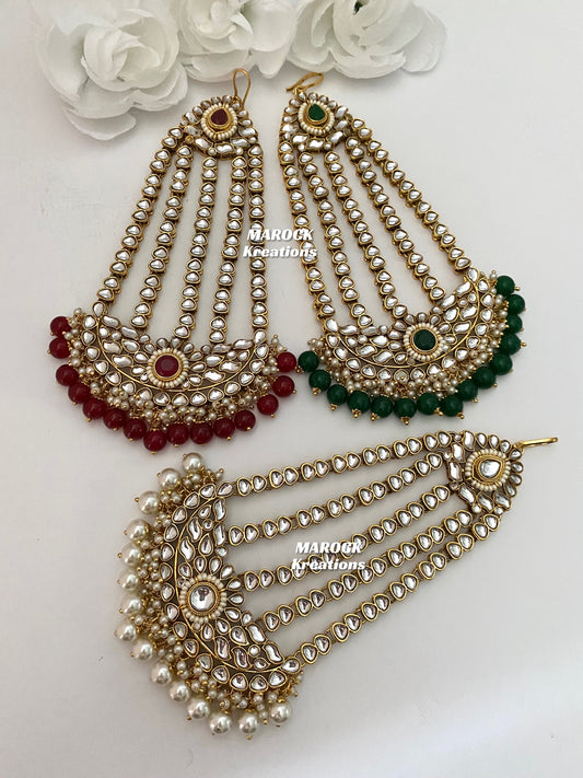 Oversized Kundan Jhoomer/Passa