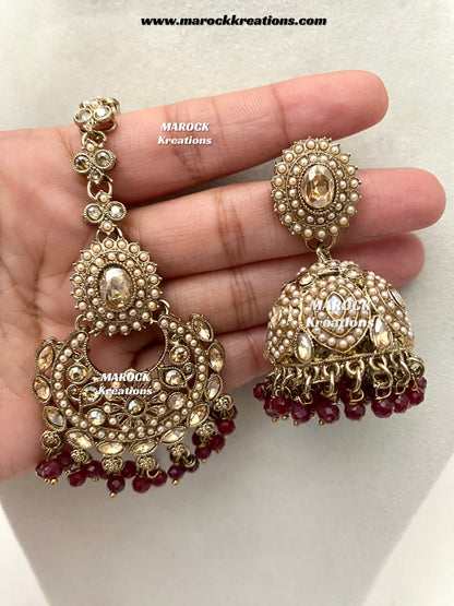 Shaya Antique Gold Polki waterfall Choker set