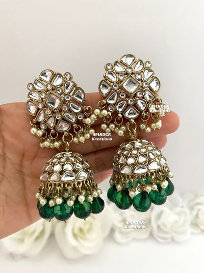 Kundan Jhumki Earrings