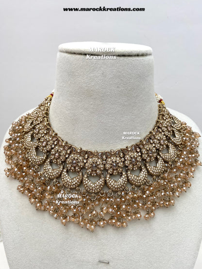 Meesha Premium Quality Pakistani Choker and Necklace combo set