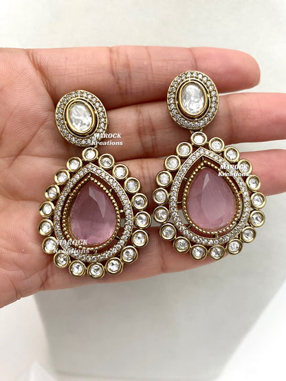 Camila Premium Quality Moissanite Kundan Necklace set