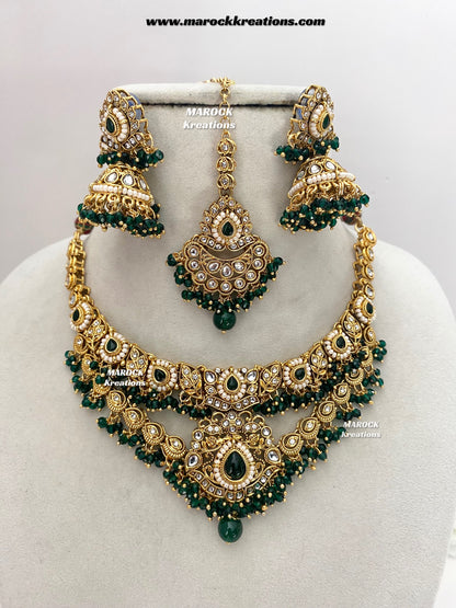 Danisha Premium Quality Kundan Statement necklace set