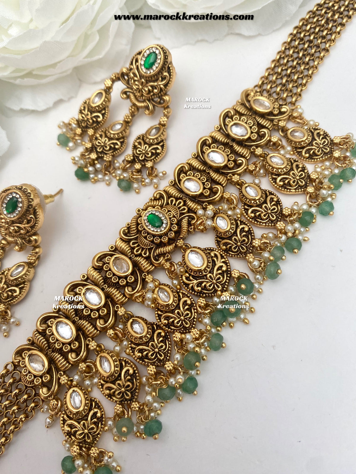 Robin Premium Quality Gold Plated Rajwadi choker set