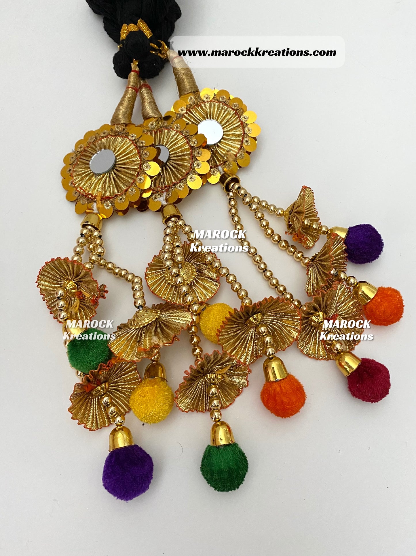 Traditional Mirror Paranda/Hair dori/Jago braid accessories