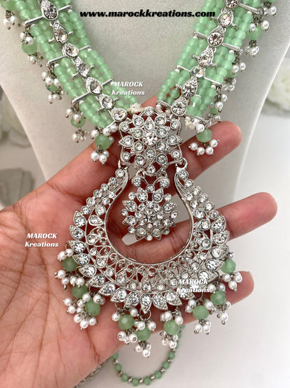Sarwat Premium Quality Pakistani Silver Mint Bridal set/bridal jewelry