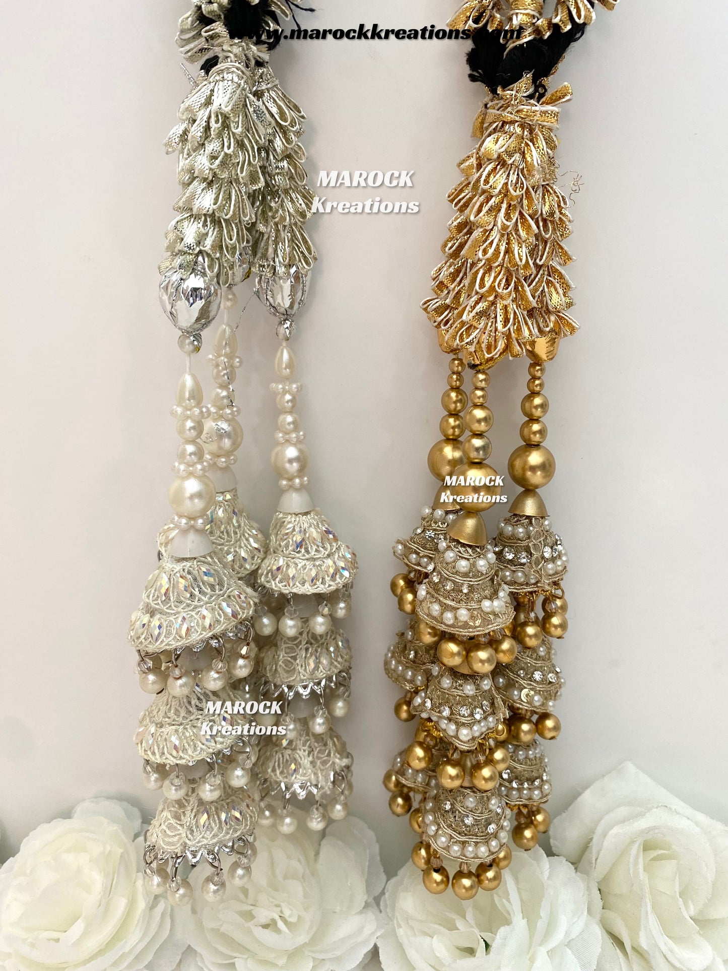 Traditional gotta patti Parandi with lace /Hair dori/Jago braid accessories