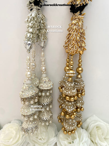 Traditional gotta patti Parandi with lace /Hair dori/Jago braid accessories