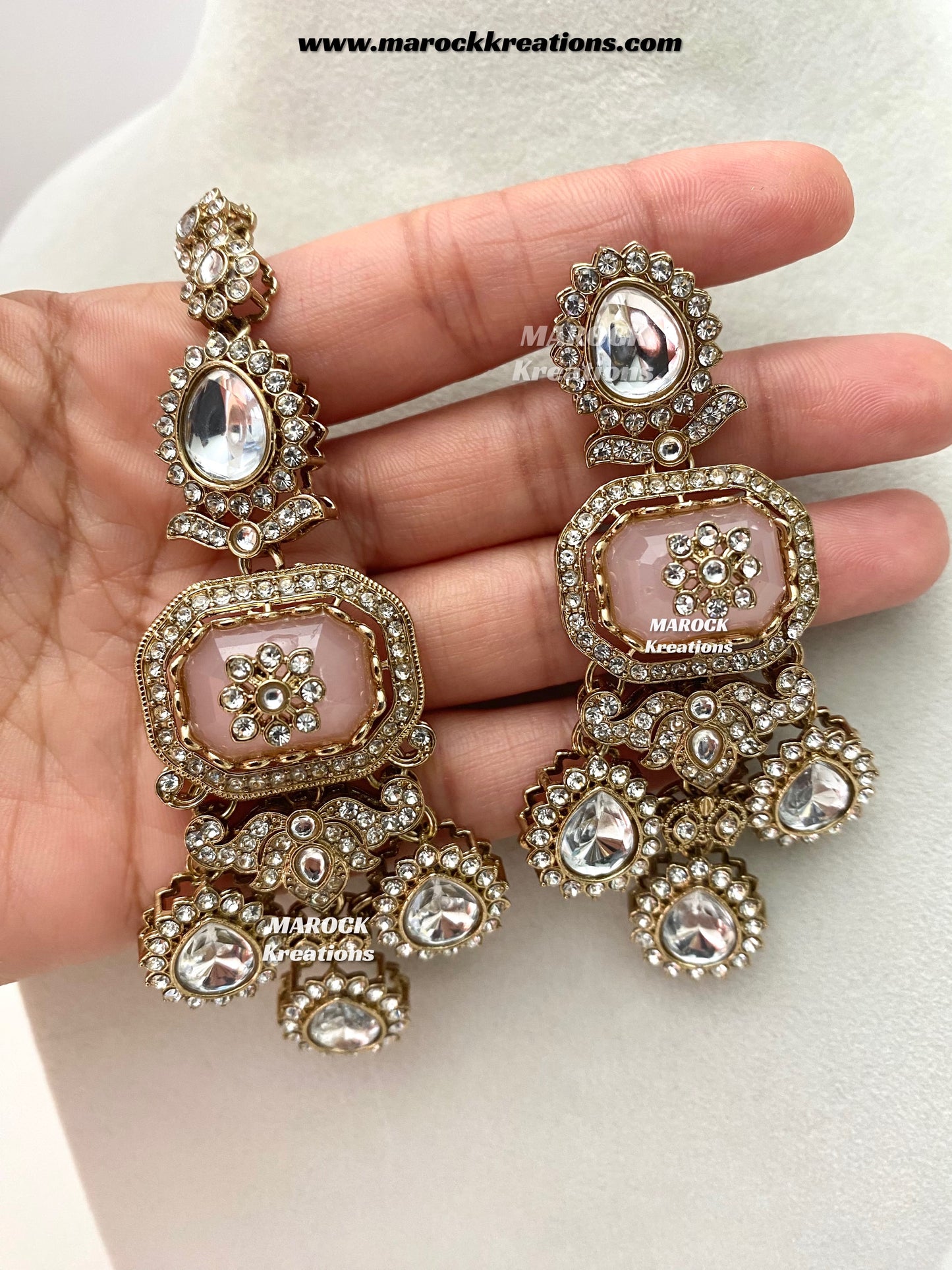 Luxy Premium Quality Kundan multi layered Statement Bridal set