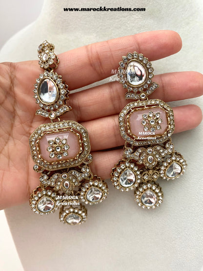 Luxy Premium Quality Kundan multi layered Statement Bridal set