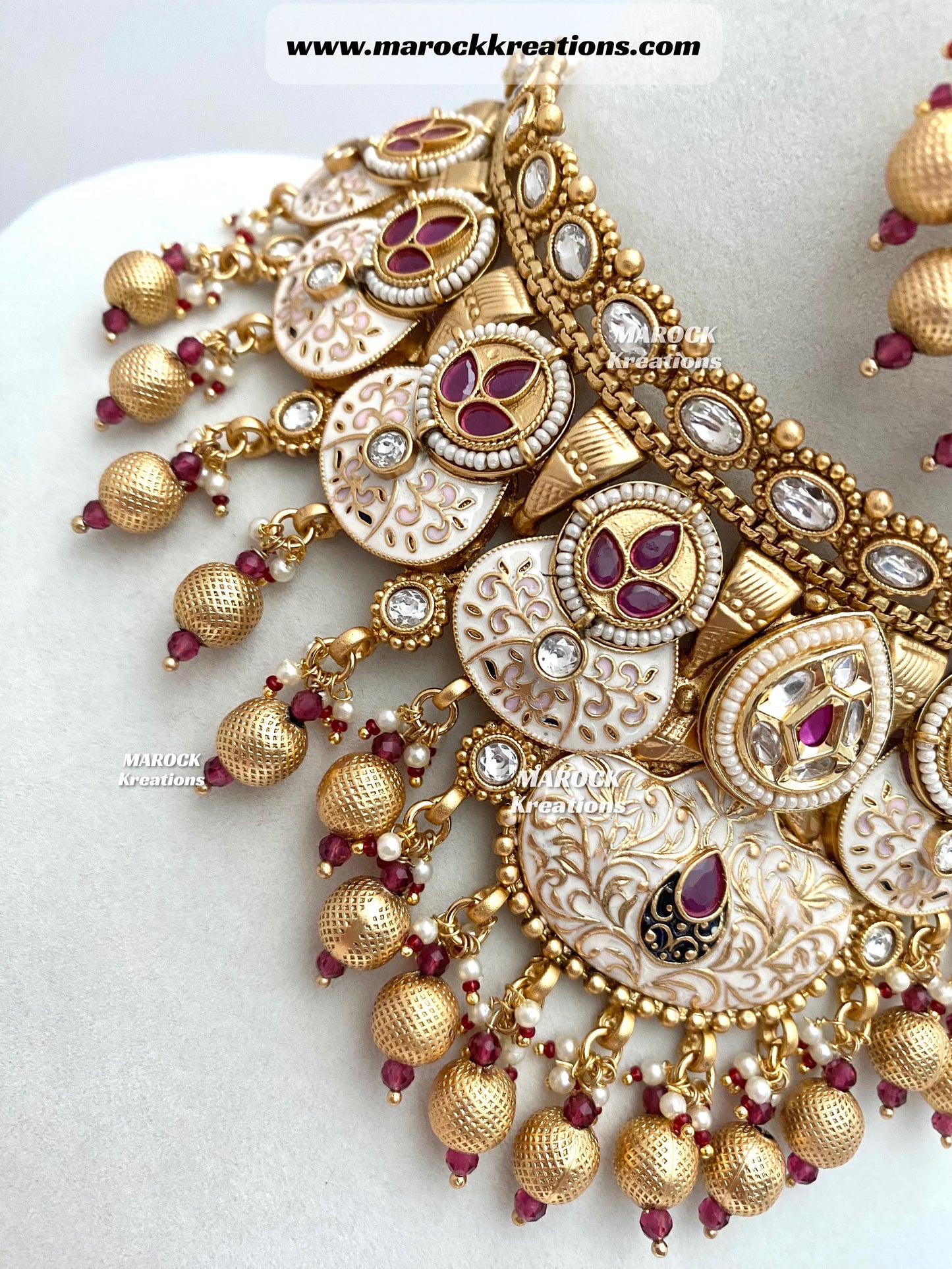 Zara Premium Quality Gold plated Kundan Necklace set