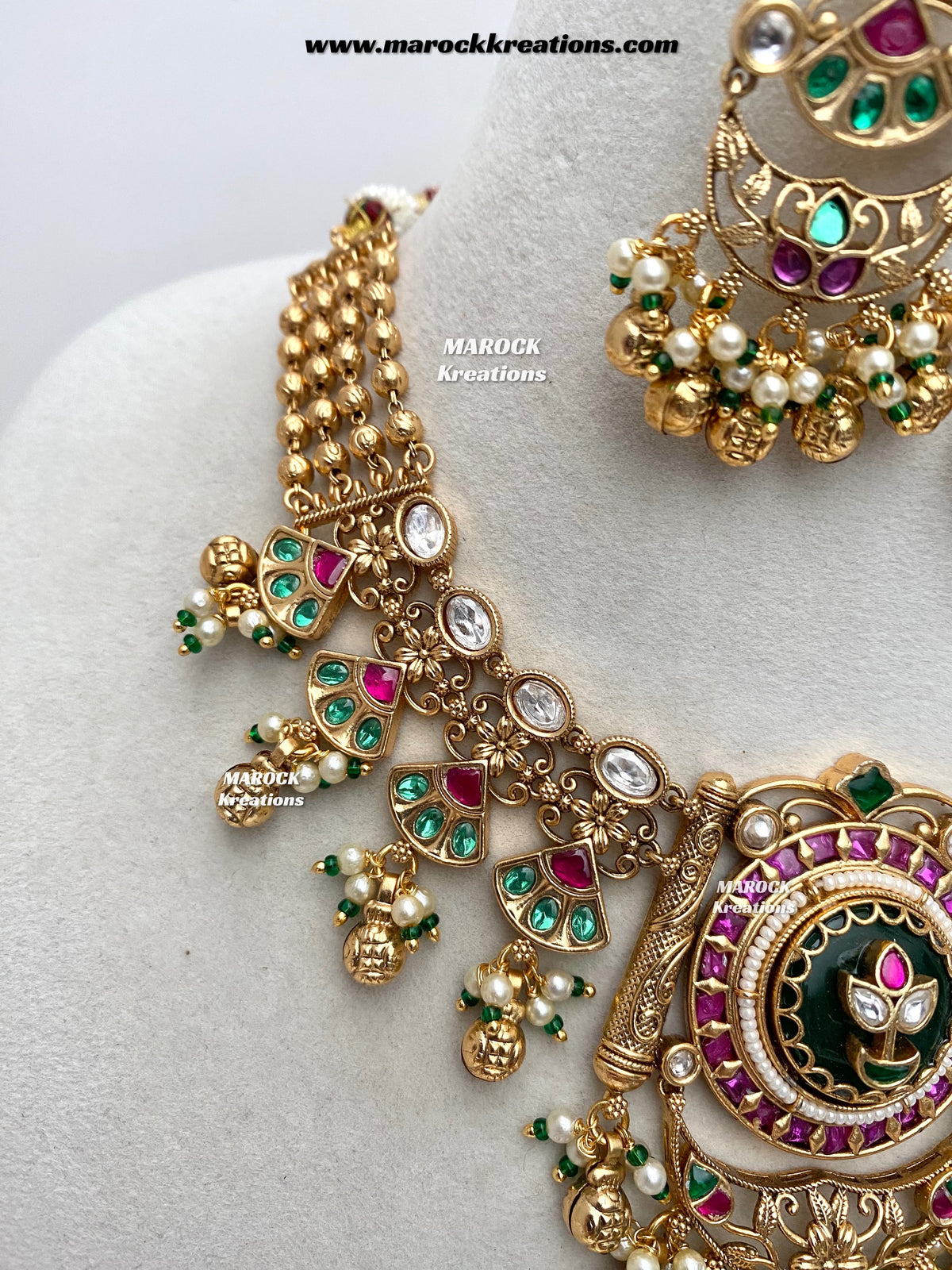 Premium Quality exclusive Gold Plated heritage necklace set