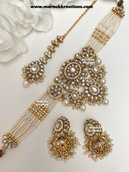 Shaneel Premium quality Kundan Choker set