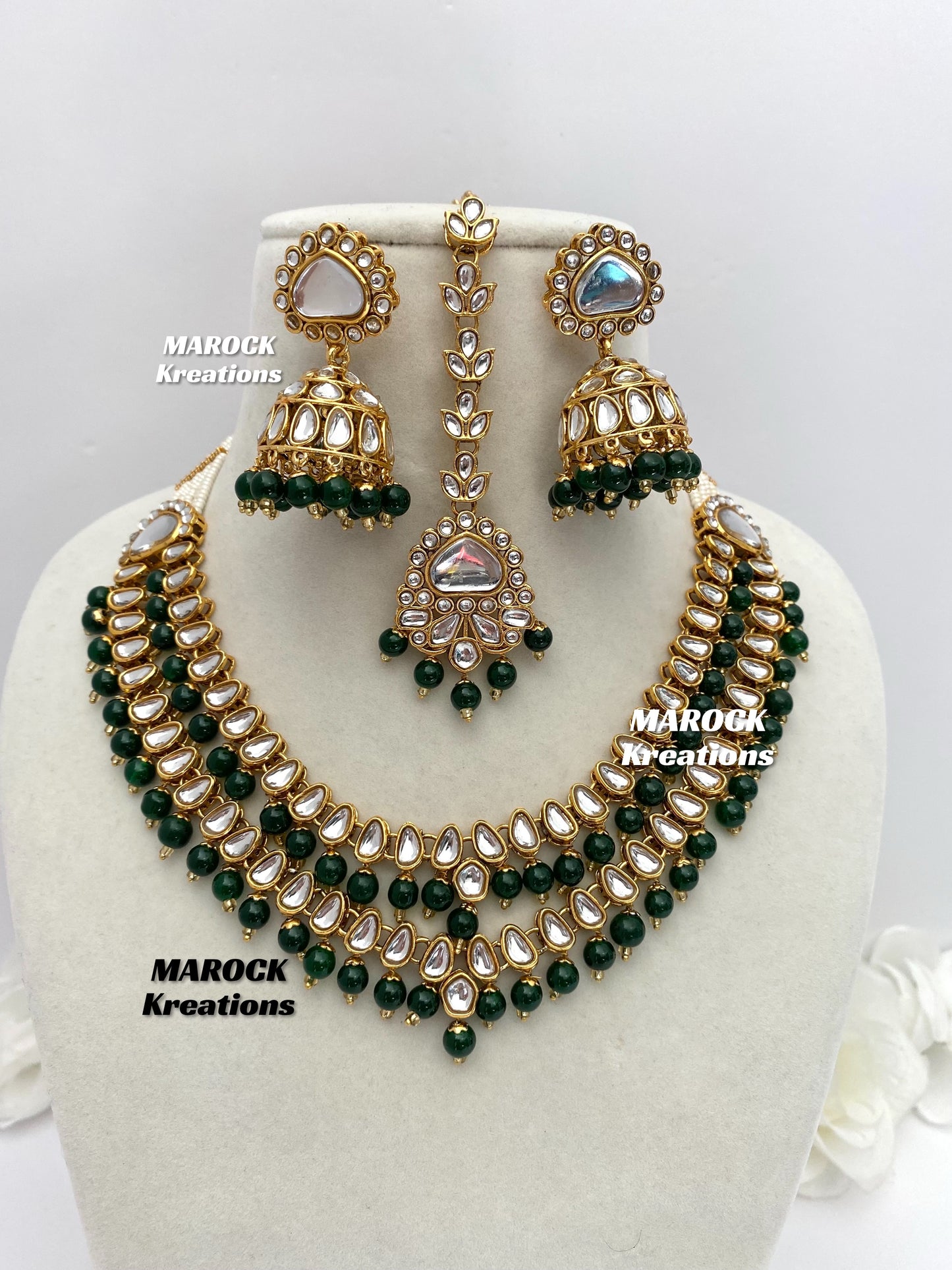 Premium Quality double layer Kundan Necklace sets/2 layer necklace sets