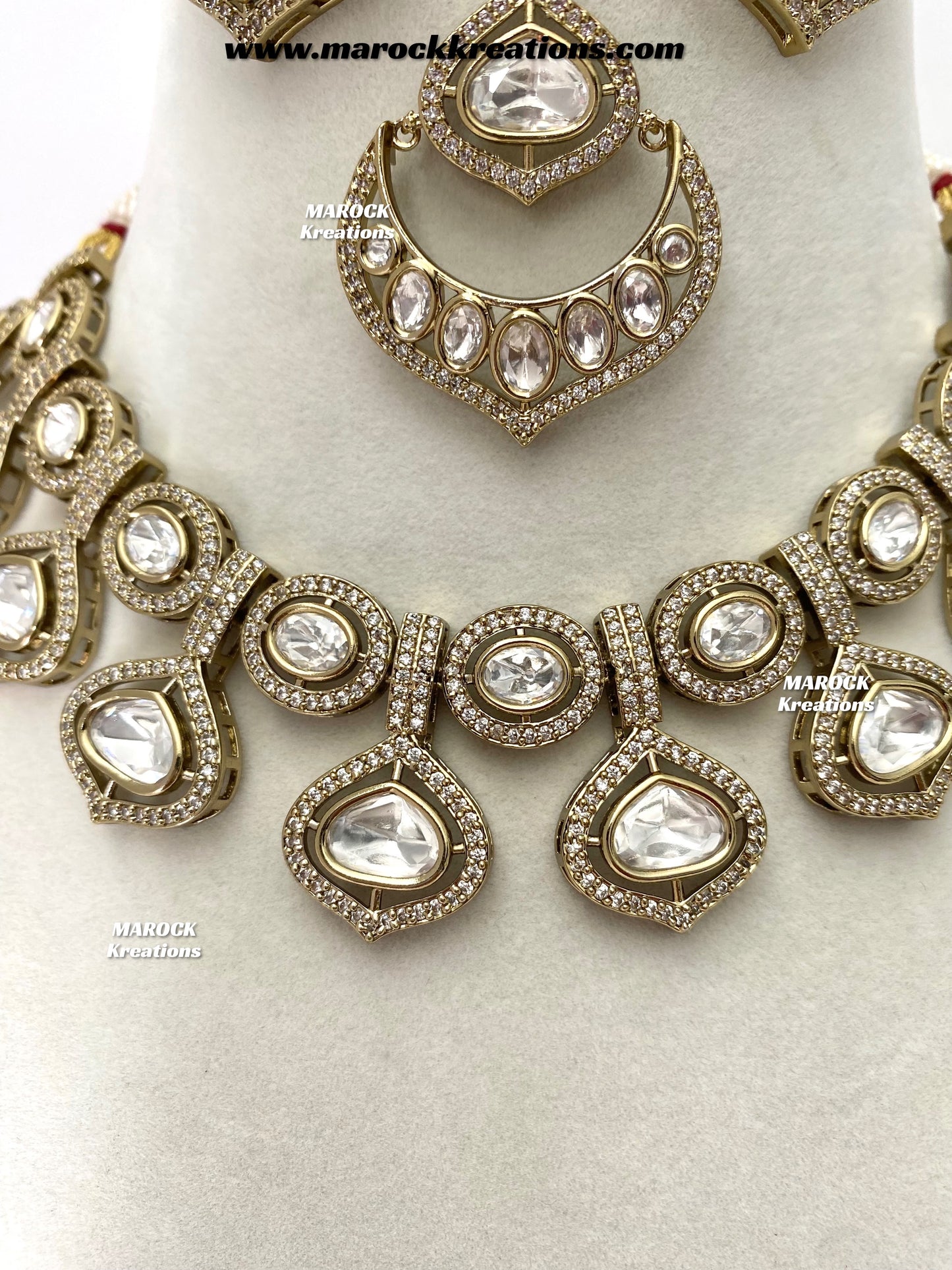 Gunjan Premium Quality Moissanite Kundan Necklace set