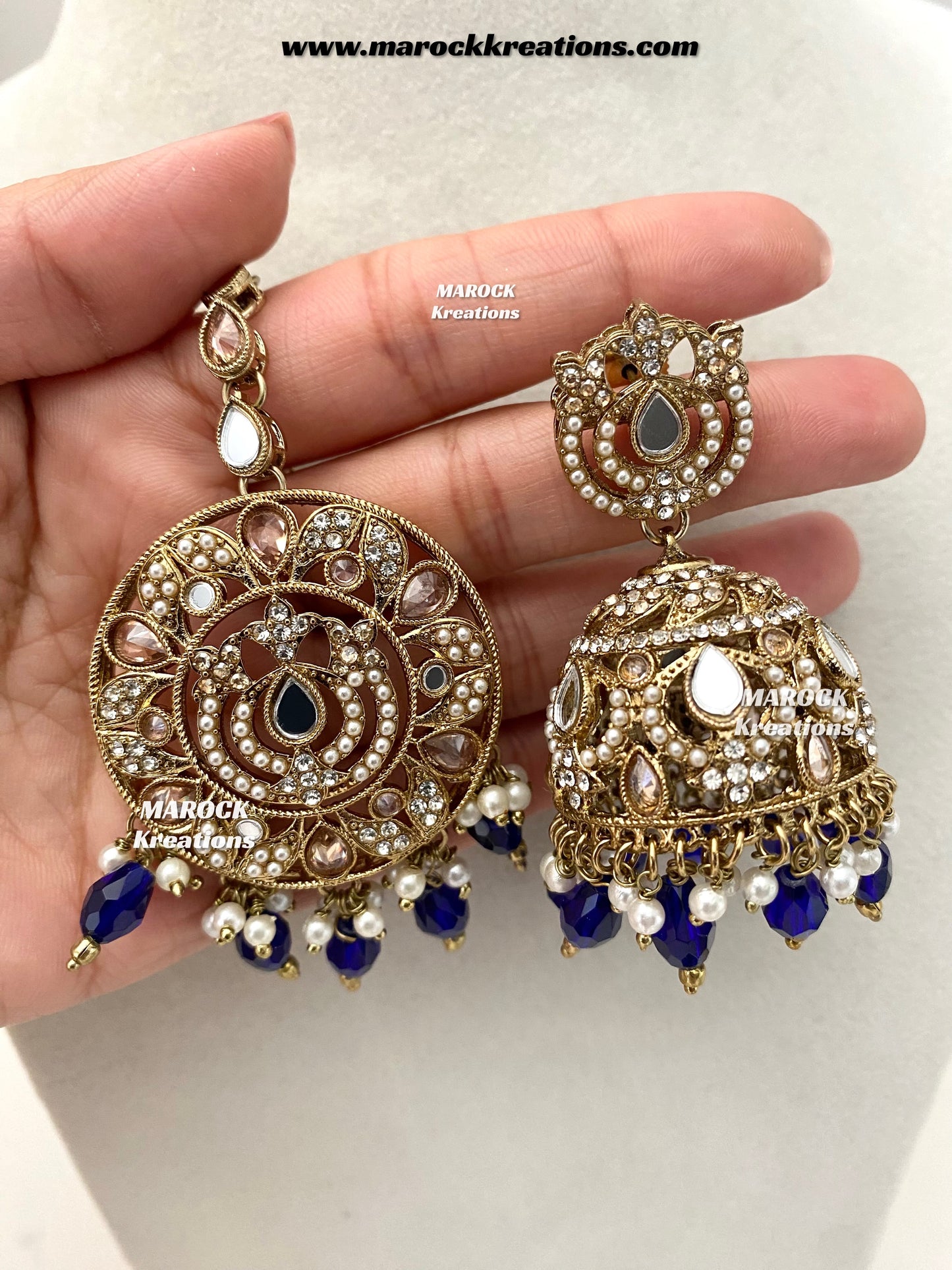 Premium Quality Mirror necklace set