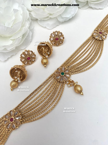 Nazia Premium Quality Gold plated choker set