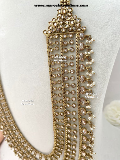 Carolina Premium Quality Polki Statement Rani haar set