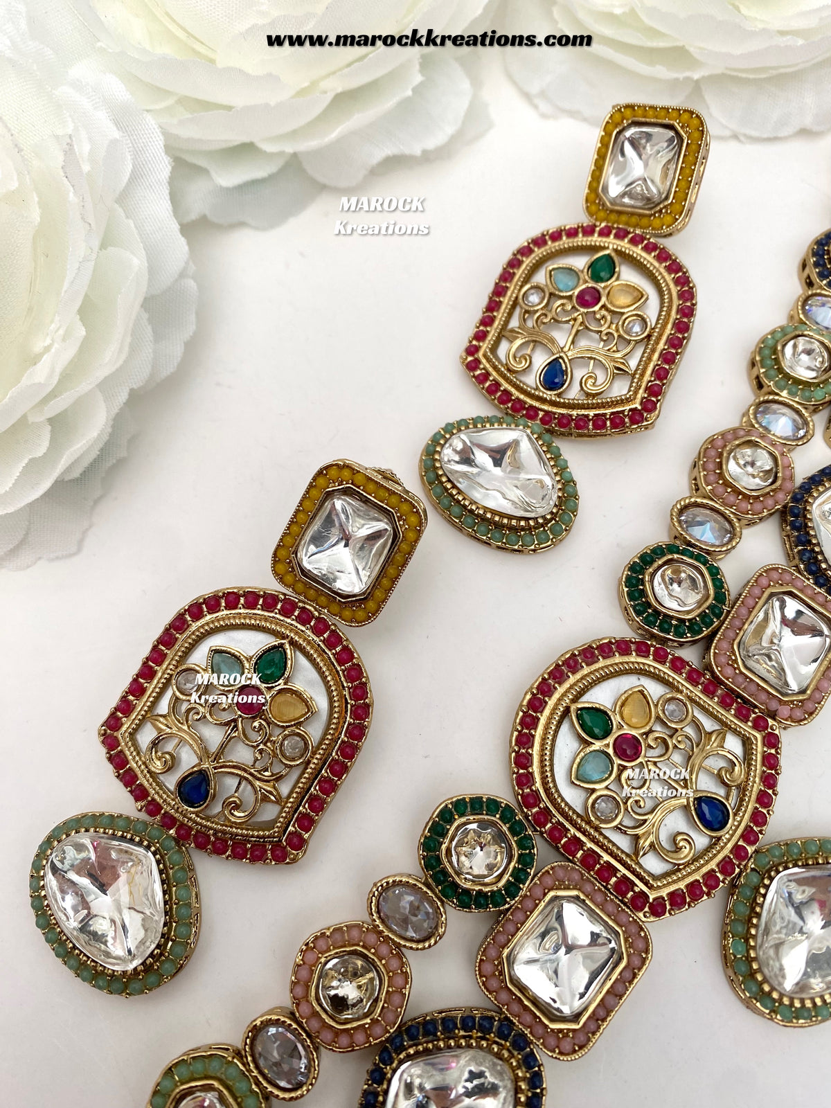 Anju Premium Quality Kundan statement choker set