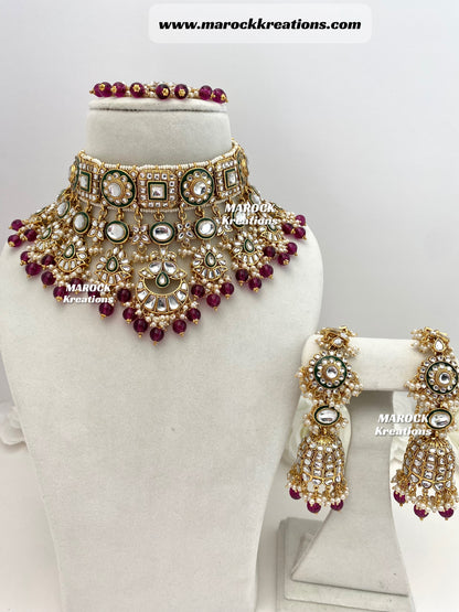 Mehak Premium Quality Kundan Statement Necklace set