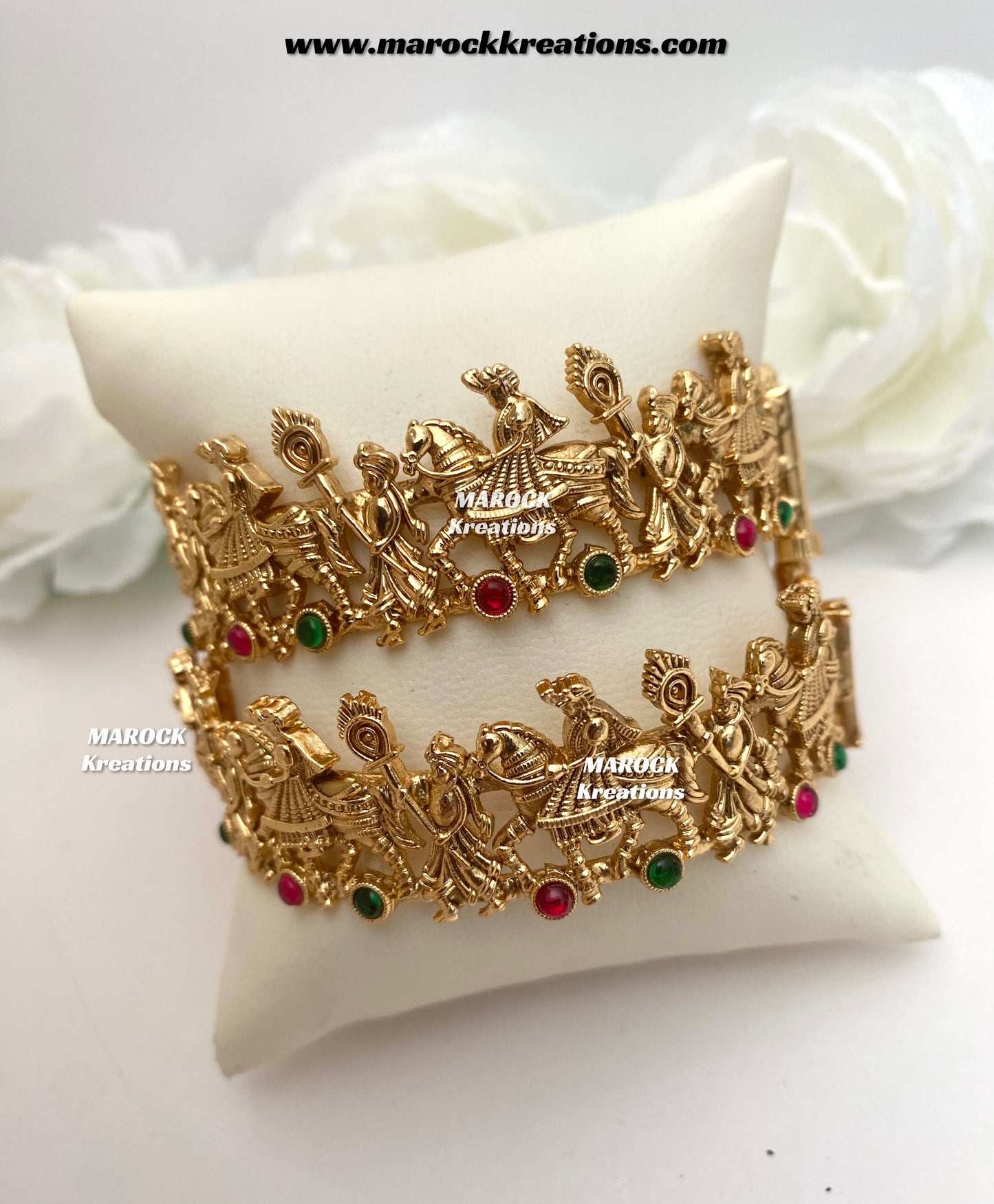 Leena Gold plated openable Doli/Barat kade/Bangles/Kangan