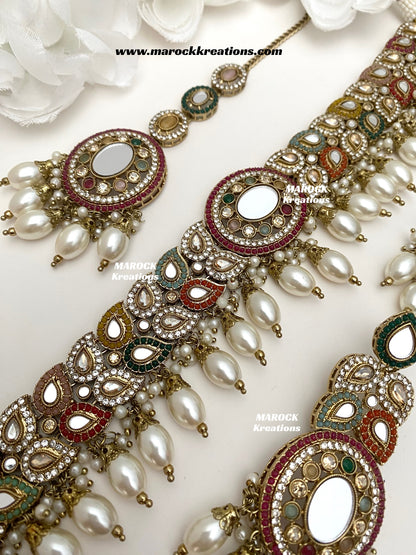 Resmin Premium Quality Mirror Choker set