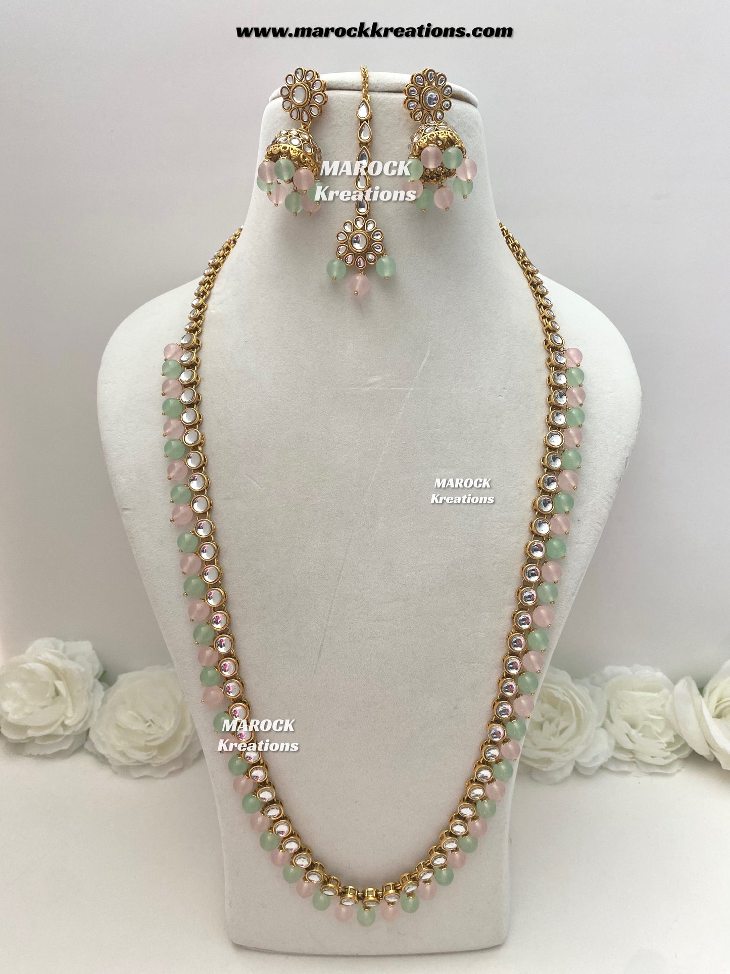 Premium Quality Kundan Rani haar set