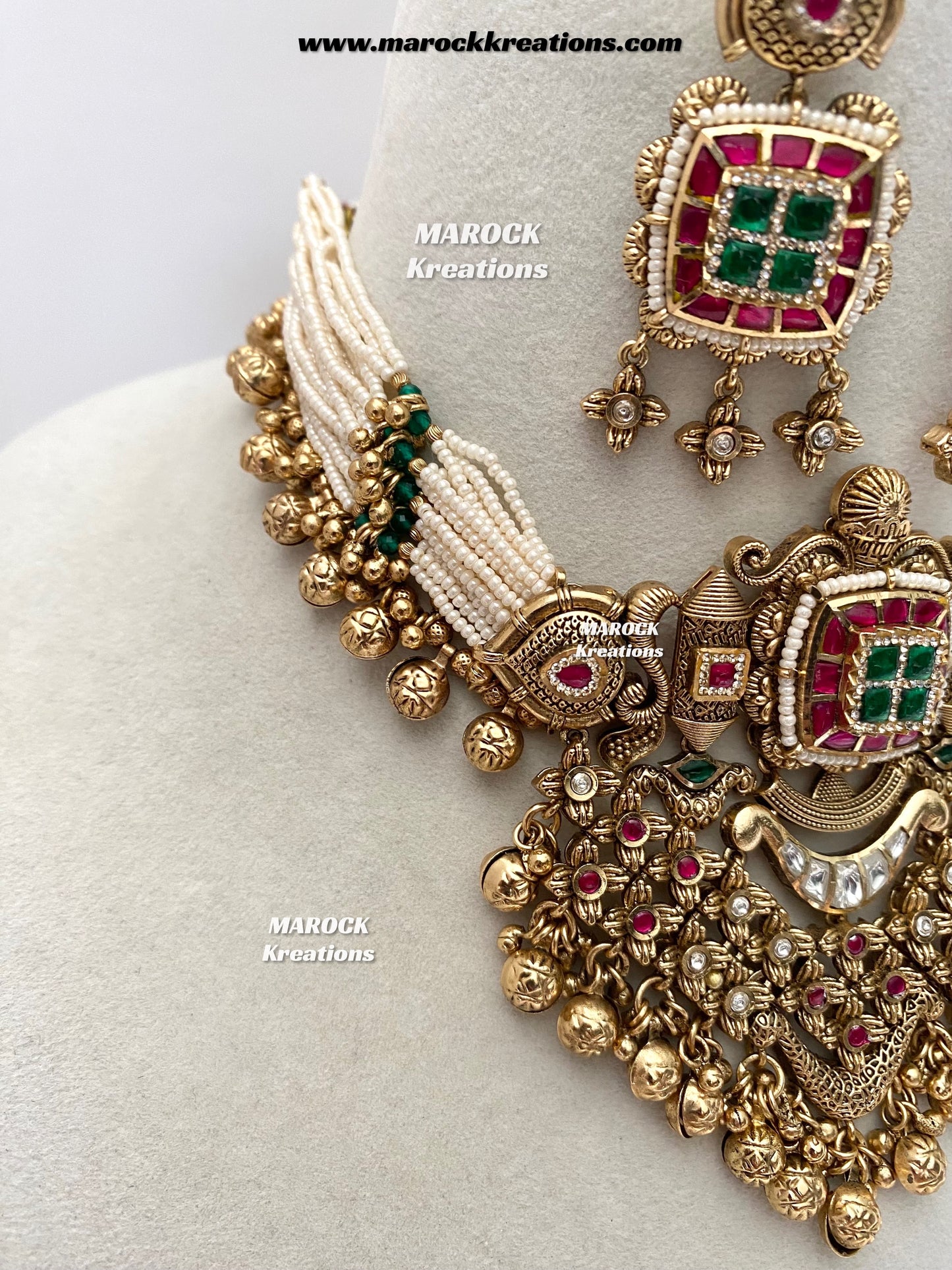 Ashifa Premium Quality Gold Plated Rajwadi choker set