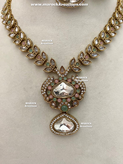 Laila Premium Quality Kundan Polki Statement Choker set