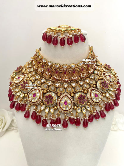 Padmavat Premium Quality Gold plated Pachi Kundan exclusive Bridal set